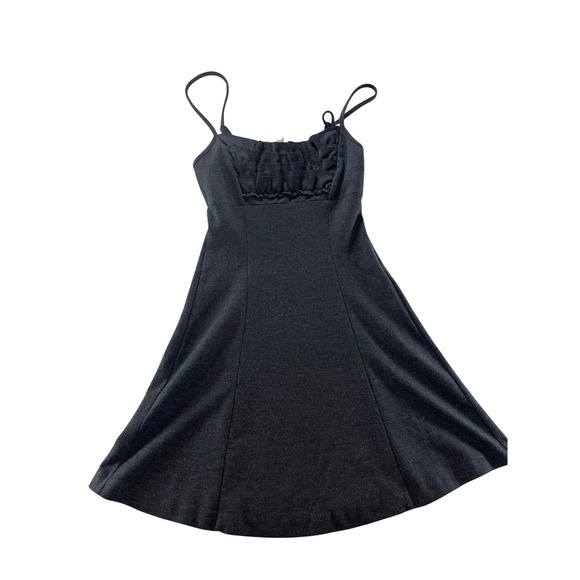 Weston Wear Dresses & Skirts - WESTON WEAR Charcoal Grey Ruched Bust Spaghetti Strap A Line Dress Size S